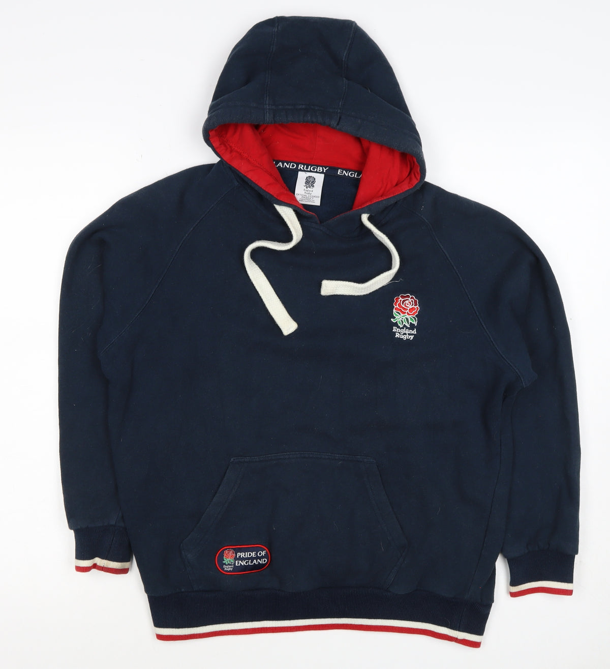 England Rugby Men’s Blue Small Pullover Hoodie Embroidered Logo