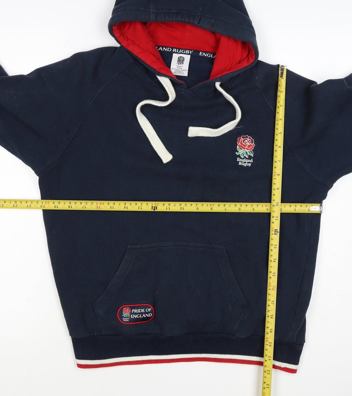 England Rugby Men’s Blue Small Pullover Hoodie Embroidered Logo