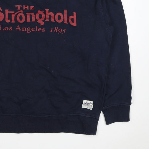 Stronghold Men's Navy M Graphic Print Los Angeles Pullover Sweatshirt