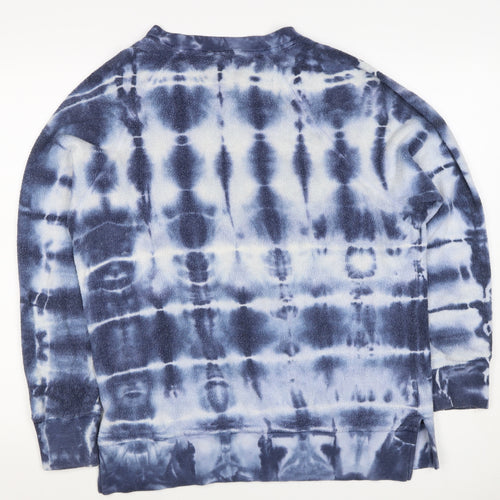 PINK Victoria's Secret Women Blue Tie Dye XS Fleece Crew Sweatshirt