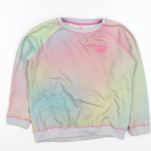Strong Girls Club Girls Multicoloured 7-8 Years Pullover Sweatshirt