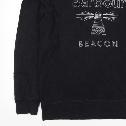 Barbour Men’s Black L Beacon Lighthouse Graphic Pullover Sweatshirt