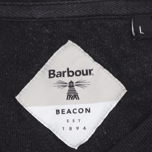 Barbour Men’s Black L Beacon Lighthouse Graphic Pullover Sweatshirt