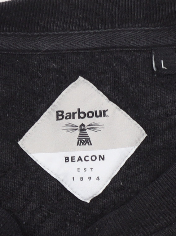 Barbour Men’s Black L Beacon Lighthouse Graphic Pullover Sweatshirt