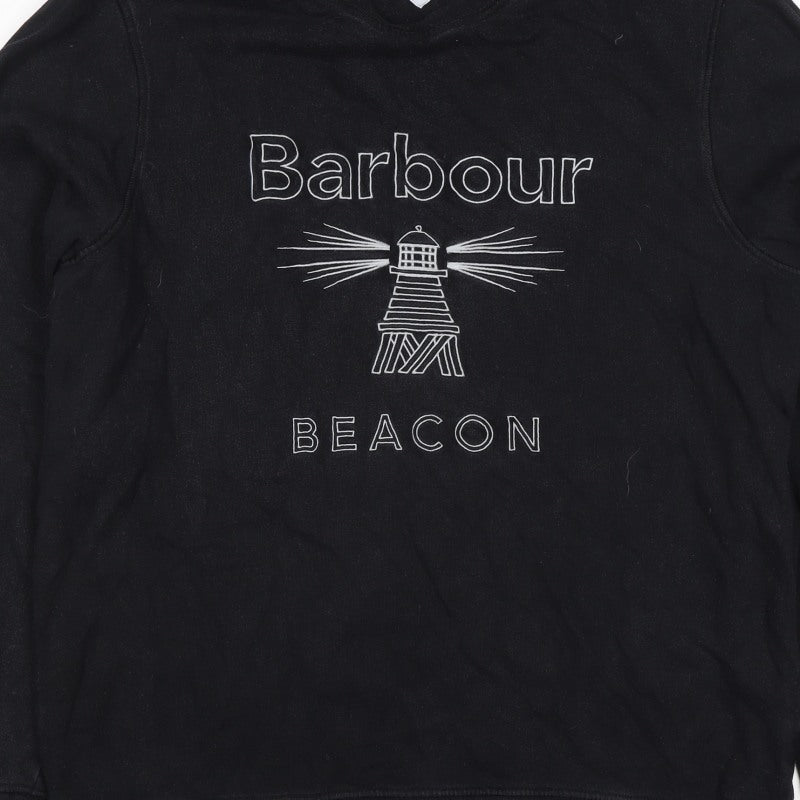 Barbour Men’s Black L Beacon Lighthouse Graphic Pullover Sweatshirt
