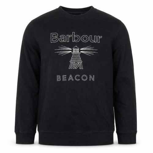Barbour Men’s Black L Beacon Lighthouse Graphic Pullover Sweatshirt