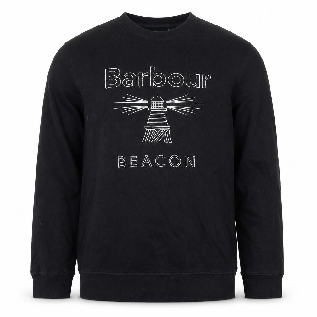 Barbour Men’s Black L Beacon Lighthouse Graphic Pullover Sweatshirt