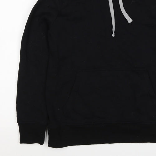 G by Garcia Men’s Black L Sherpa Lined Pullover Hoodie Kangaroo Pocket