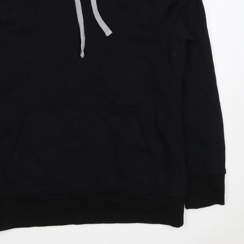 G by Garcia Men’s Black L Sherpa Lined Pullover Hoodie Kangaroo Pocket