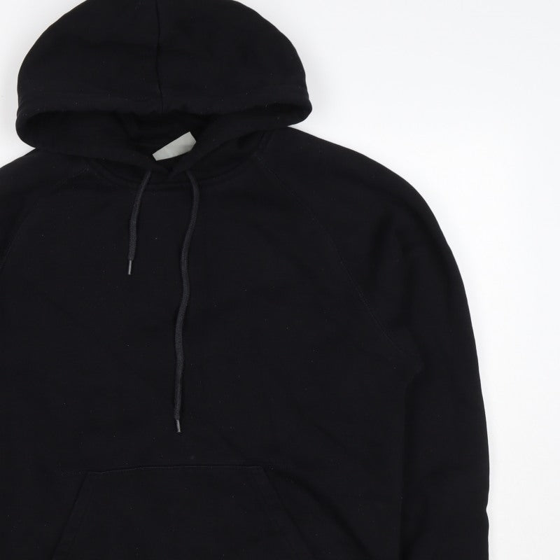 Carhartt Men Black M Pullover Hoodie Hooded Logo Cotton Blend