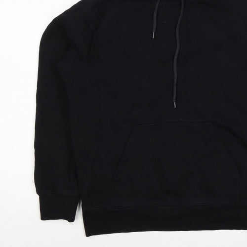 Carhartt Men Black M Pullover Hoodie Hooded Logo Cotton Blend