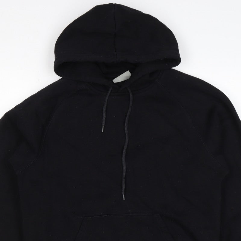 Carhartt Men Black M Pullover Hoodie Hooded Logo Cotton Blend
