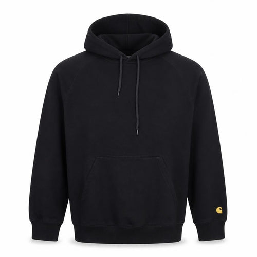 Carhartt Men Black M Pullover Hoodie Hooded Logo Cotton Blend