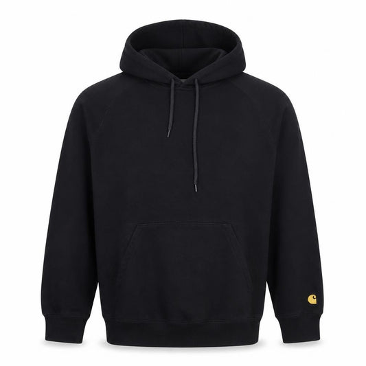 Carhartt Men Black M Pullover Hoodie Hooded Logo Cotton Blend