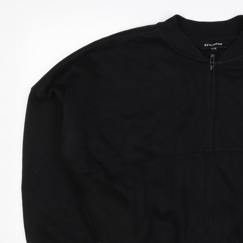 StyledUp Women’s Black S/M Full Zip Pocket Sweatshirt Jacket