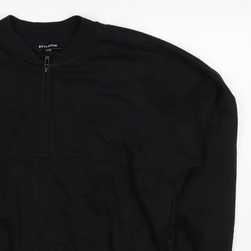 StyledUp Women’s Black S/M Full Zip Pocket Sweatshirt Jacket
