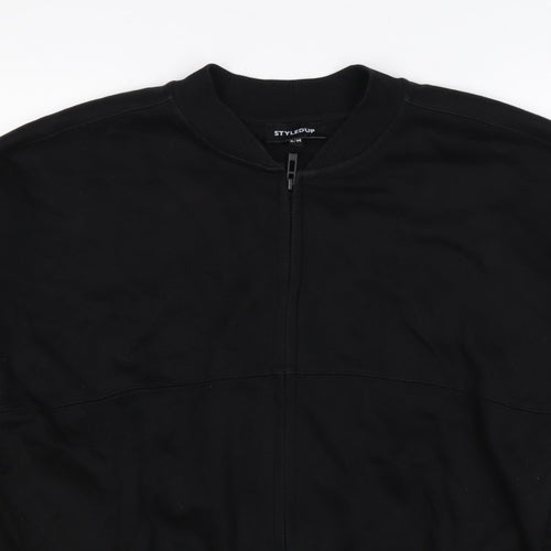 StyledUp Women’s Black S/M Full Zip Pocket Sweatshirt Jacket