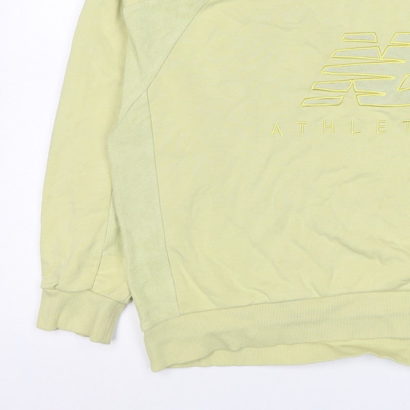 Additional view of New Balance Women's Yellow XL Logo Pullover Crew Neck Sweatshirt