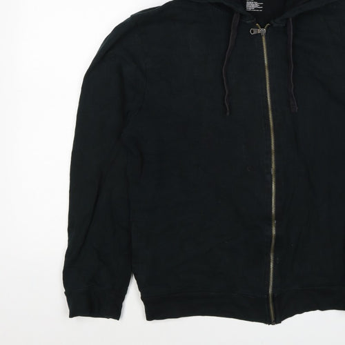 Gap Men’s Black L Full Zip Hooded Cotton Fleece Hoodie
