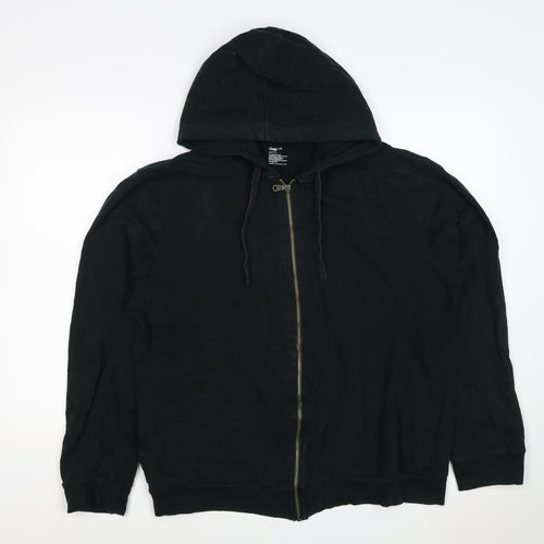 Gap Men’s Black L Full Zip Hooded Cotton Fleece Hoodie
