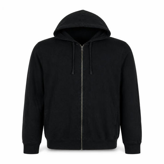 Gap Men’s Black L Full Zip Hooded Cotton Fleece Hoodie