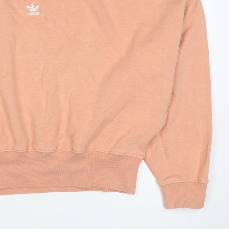 Adidas Women Pink UK 10 Pullover Crew Neck Logo Sweatshirt