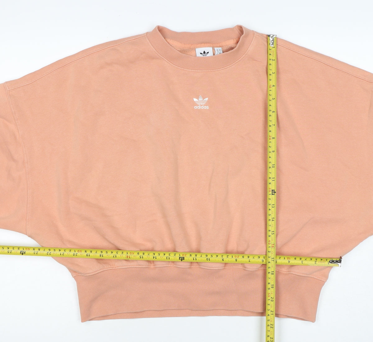 Adidas Women Pink UK 10 Pullover Crew Neck Logo Sweatshirt