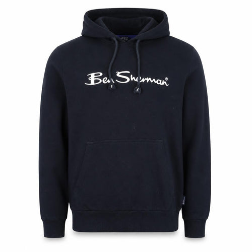 Ben Sherman Men’s Blue M Pullover Hoodie Logo Cotton Drawstring