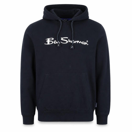 Ben Sherman Men’s Blue M Pullover Hoodie Logo Cotton Drawstring