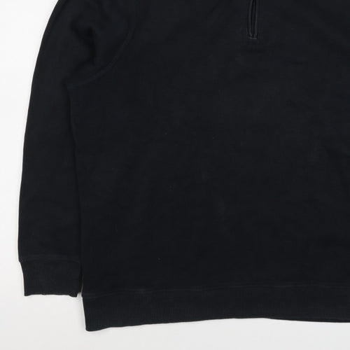Maine New England Men’s Black XL Quarter Zip Cotton Sweatshirt