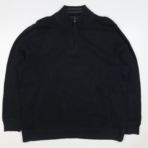 Maine New England Men’s Black XL Quarter Zip Cotton Sweatshirt