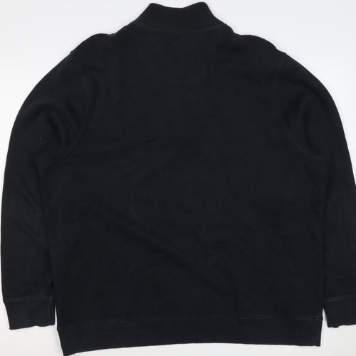Maine New England Men’s Black XL Quarter Zip Cotton Sweatshirt