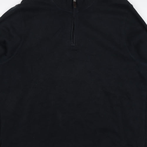 Maine New England Men’s Black XL Quarter Zip Cotton Sweatshirt