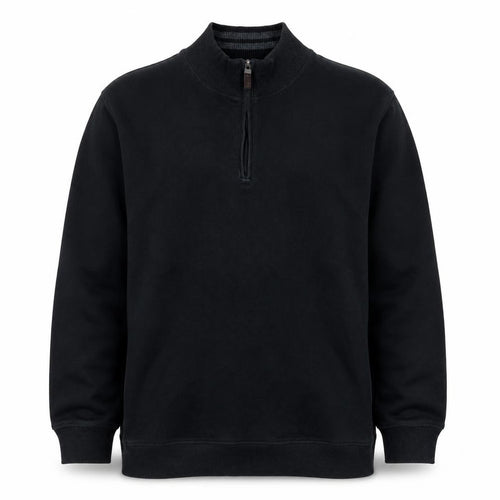 Maine New England Men’s Black XL Quarter Zip Cotton Sweatshirt