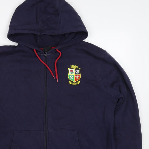 British & Irish Lions Men’s Blue XL Full Zip Rugby Hoodie