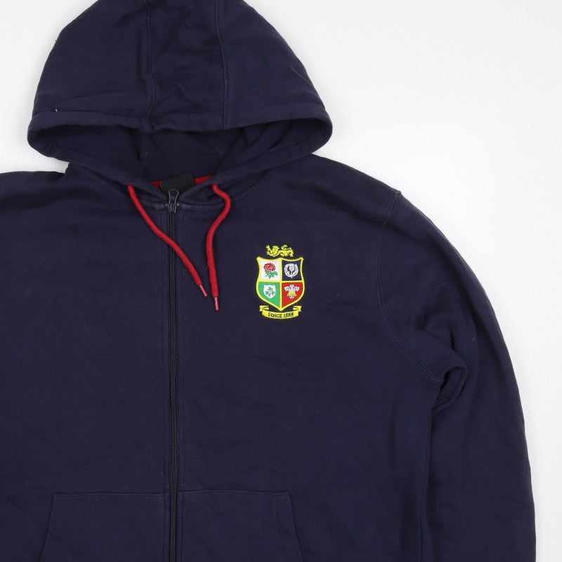 British & Irish Lions Men’s Blue XL Full Zip Rugby Hoodie