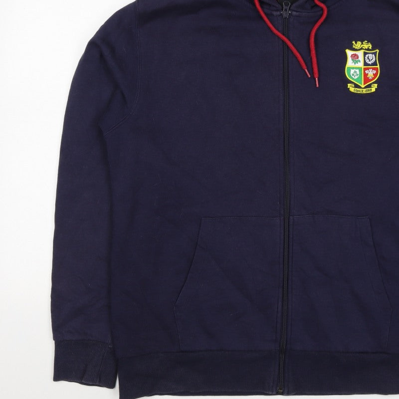 British & Irish Lions Men’s Blue XL Full Zip Rugby Hoodie