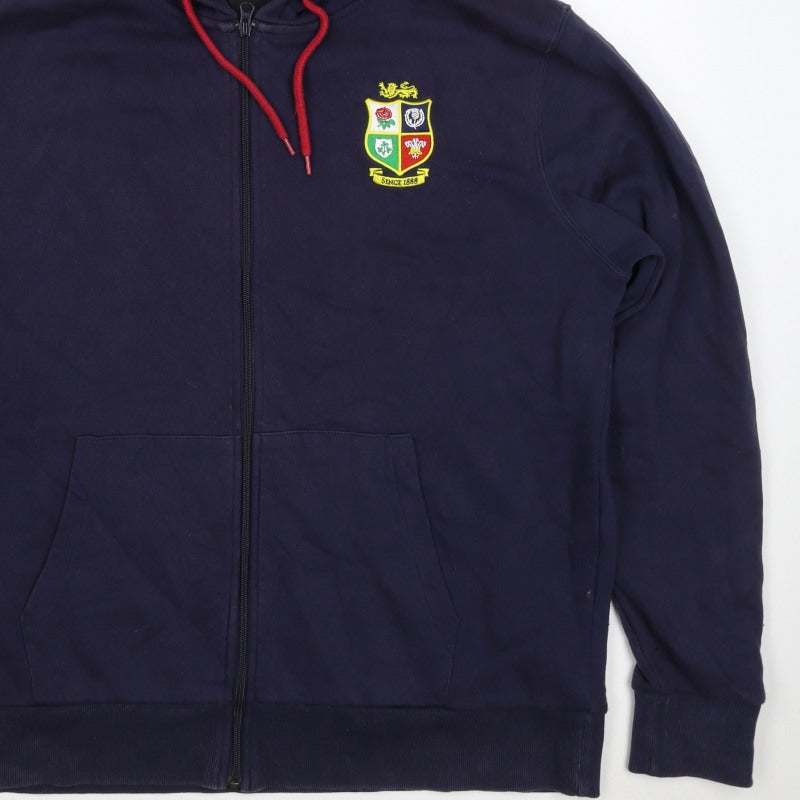 British & Irish Lions Men’s Blue XL Full Zip Rugby Hoodie