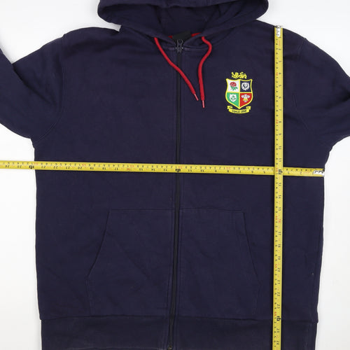 British & Irish Lions Men’s Blue XL Full Zip Rugby Hoodie