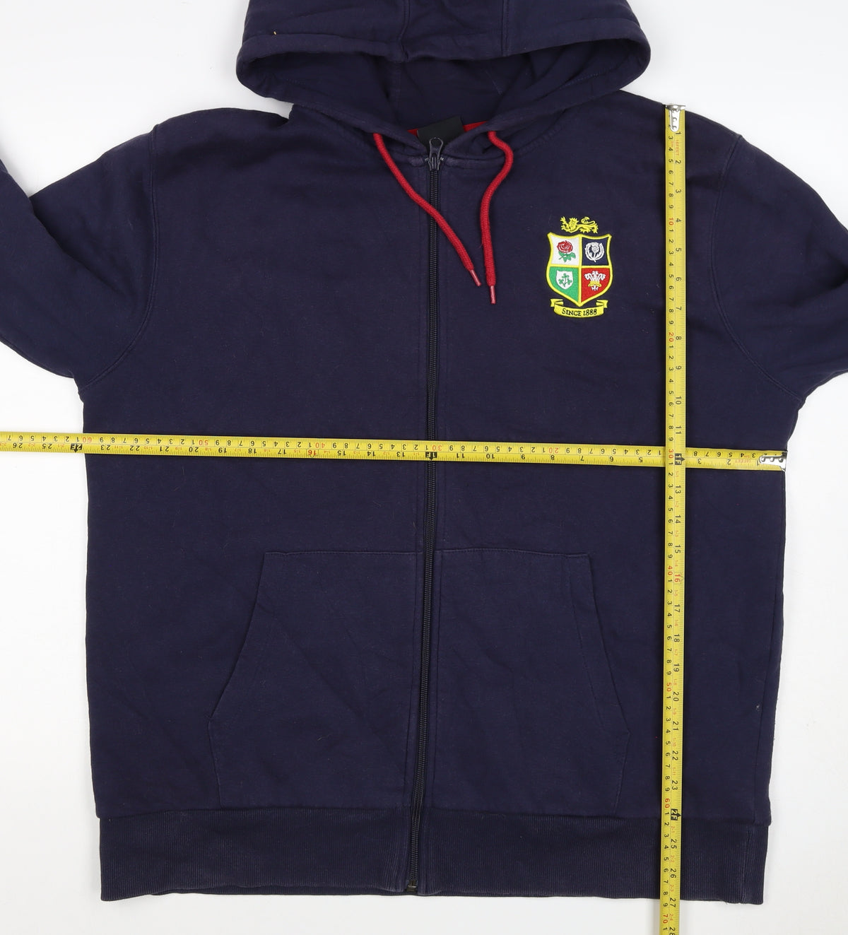 British & Irish Lions Men’s Blue XL Full Zip Rugby Hoodie