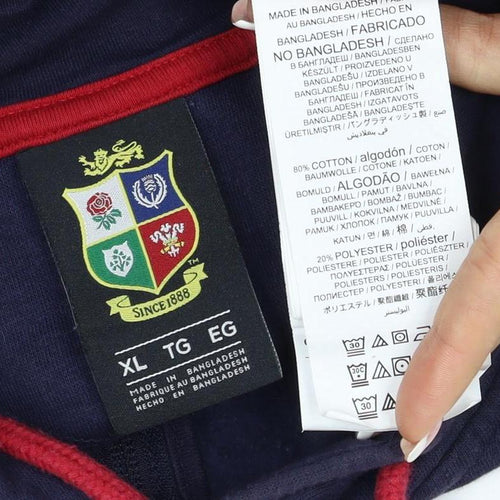 British & Irish Lions Men’s Blue XL Full Zip Rugby Hoodie