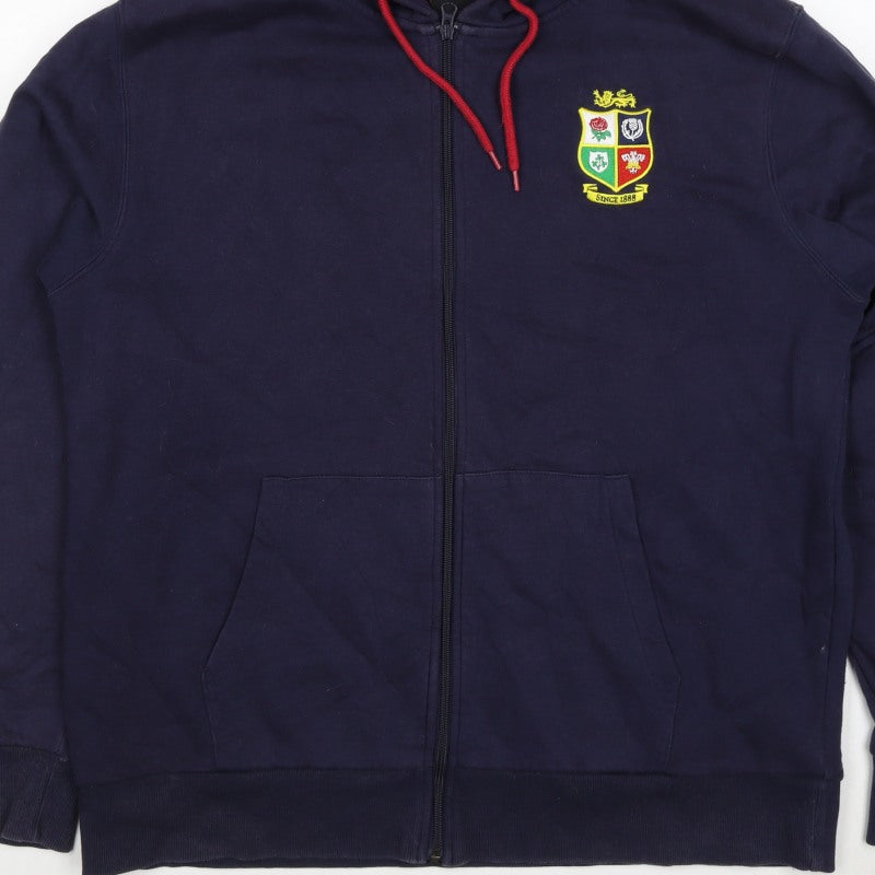 British & Irish Lions Men’s Blue XL Full Zip Rugby Hoodie