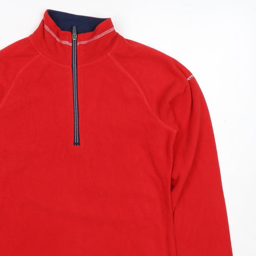 Trespass Women Red XS 1/4 Zip Fleece Pullover Sweatshirt