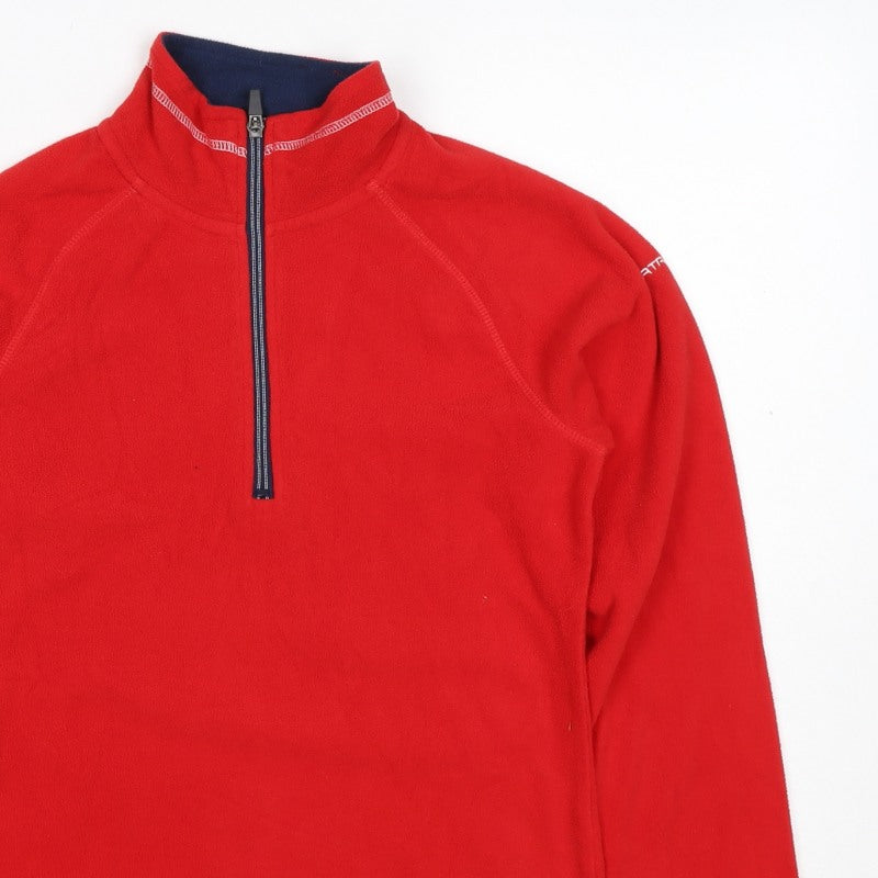 Trespass Women Red XS 1/4 Zip Fleece Pullover Sweatshirt
