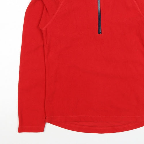 Trespass Women Red XS 1/4 Zip Fleece Pullover Sweatshirt