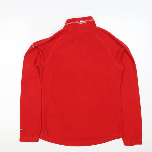 Trespass Women Red XS 1/4 Zip Fleece Pullover Sweatshirt