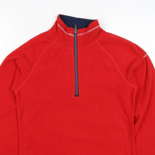Trespass Women Red XS 1/4 Zip Fleece Pullover Sweatshirt