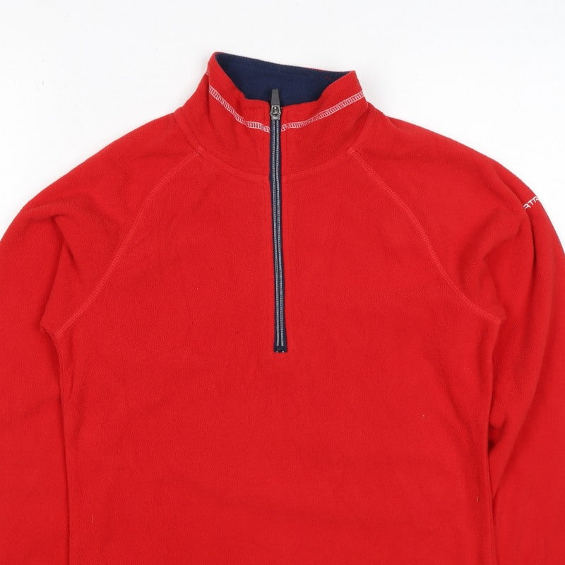 Trespass Women Red XS 1/4 Zip Fleece Pullover Sweatshirt
