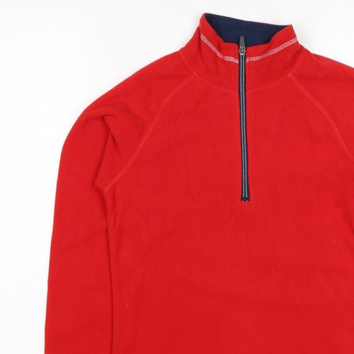 Trespass Women Red XS 1/4 Zip Fleece Pullover Sweatshirt