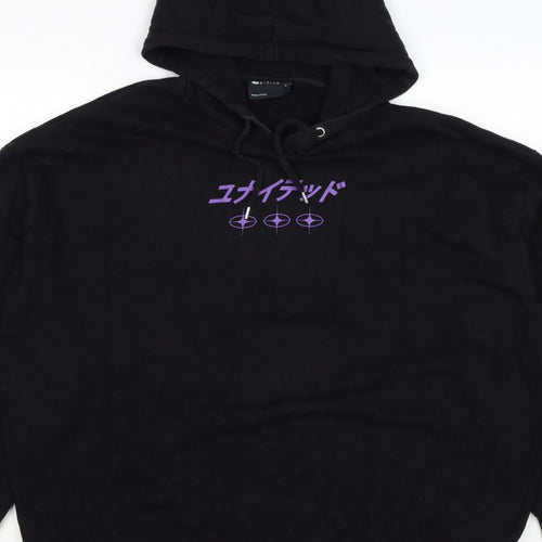 ASOS Design Men’s Black 2XL Pullover Hoodie Purple Dragon Graphic